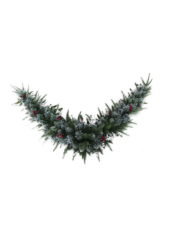 赤いベリーの多層クリスマス ガーランド-PE PVC SW